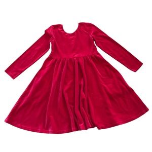 Hanna Andersson Vibrant Red Velvet Dress
